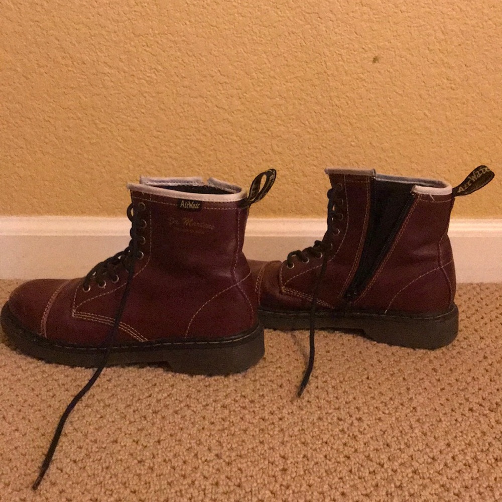 kids maroon Dr. Martens